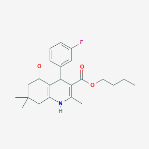 Butyl 4-(3-fluorophenyl)-2,7,7-trimethyl-5-oxo-1,4,5,6,7,8-hexahydroquinoline-3-carboxylate