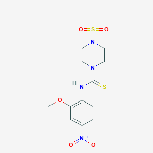 N-(2-methoxy-4-nitrophenyl)-4-(methylsulfonyl)-1-piperazinecarbothioamide