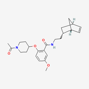 2-[(1-acetyl-4-piperidinyl)oxy]-N-{2-[(1S*,2S*,4S*)-bicyclo[2.2.1]hept-5-en-2-yl]ethyl}-5-methoxybenzamide