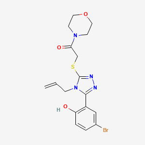 molecular formula C17H19BrN4O3S B4126753 2-(4-allyl-5-{[2-(4-morpholinyl)-2-oxoethyl]thio}-4H-1,2,4-triazol-3-yl)-4-bromophenol 