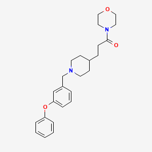 molecular formula C25H32N2O3 B4126756 4-{3-[1-(3-phenoxybenzyl)-4-piperidinyl]propanoyl}morpholine 