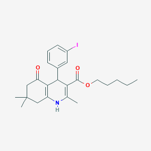 Pentyl 4-(3-iodophenyl)-2,7,7-trimethyl-5-oxo-1,4,5,6,7,8-hexahydro-3-quinolinecarboxylate