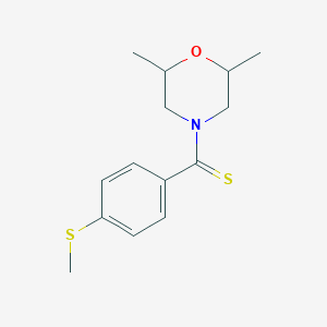 molecular formula C14H19NOS2 B4126782 (2,6-Dimethylmorpholin-4-yl)-(4-methylsulfanylphenyl)methanethione 