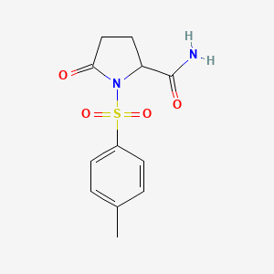 molecular formula C12H14N2O4S B4126789 1-[(4-methylphenyl)sulfonyl]-5-oxoprolinamide 