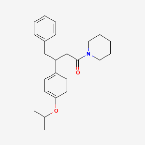 molecular formula C24H31NO2 B4126821 1-[3-(4-isopropoxyphenyl)-4-phenylbutanoyl]piperidine 