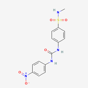 molecular formula C14H14N4O5S B4126829 3-[4-(METHYLSULFAMOYL)PHENYL]-1-(4-NITROPHENYL)UREA 