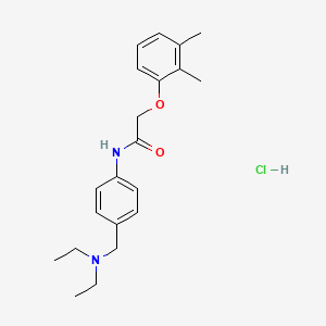 molecular formula C21H29ClN2O2 B4126859 N-[4-(diethylaminomethyl)phenyl]-2-(2,3-dimethylphenoxy)acetamide;hydrochloride 