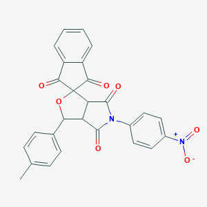 1-(4-methylphenyl)-5-(4-nitrophenyl)spiro[3a,6a-dihydro-1H-furo[3,4-c]pyrrole-3,2'-indene]-1',3',4,6-tetrone
