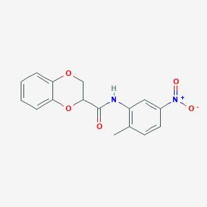 molecular formula C16H14N2O5 B4126863 N-(2-methyl-5-nitrophenyl)-2,3-dihydro-1,4-benzodioxine-2-carboxamide 