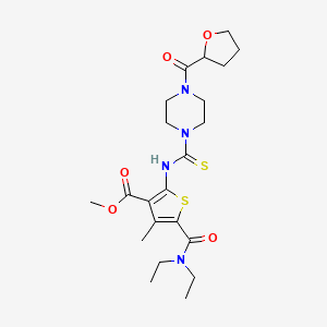 methyl 5-[(diethylamino)carbonyl]-4-methyl-2-({[4-(tetrahydro-2-furanylcarbonyl)-1-piperazinyl]carbonothioyl}amino)-3-thiophenecarboxylate