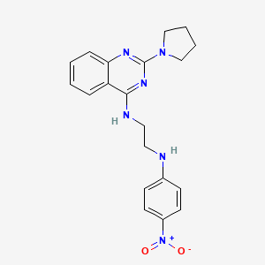 (4-nitrophenyl)(2-{[2-(1-pyrrolidinyl)-4-quinazolinyl]amino}ethyl)amine