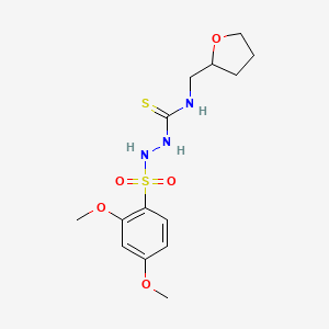 2-[(2,4-dimethoxyphenyl)sulfonyl]-N-(tetrahydrofuran-2-ylmethyl)hydrazinecarbothioamide