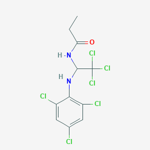 N-[2,2,2-trichloro-1-(2,4,6-trichloroanilino)ethyl]propanamide