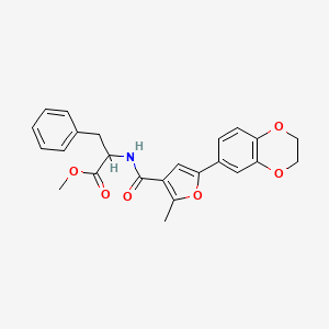 METHYL 2-{[5-(2,3-DIHYDRO-1,4-BENZODIOXIN-6-YL)-2-METHYLFURAN-3-YL]FORMAMIDO}-3-PHENYLPROPANOATE