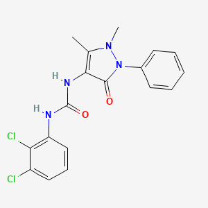 molecular formula C18H16Cl2N4O2 B4126907 N-(2,3-dichlorophenyl)-N'-(1,5-dimethyl-3-oxo-2-phenyl-2,3-dihydro-1H-pyrazol-4-yl)urea 