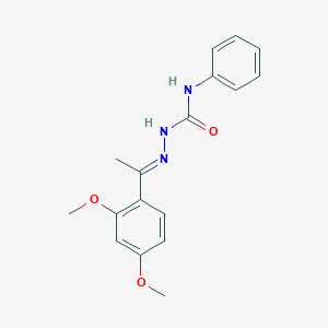 molecular formula C17H19N3O3 B412691 1-(2,4-dimethoxyphenyl)ethanone N-phenylsemicarbazone 