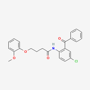 molecular formula C24H22ClNO4 B4126927 N-[4-chloro-2-(phenylcarbonyl)phenyl]-4-(2-methoxyphenoxy)butanamide 