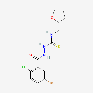 2-[(5-bromo-2-chlorophenyl)carbonyl]-N-(tetrahydrofuran-2-ylmethyl)hydrazinecarbothioamide