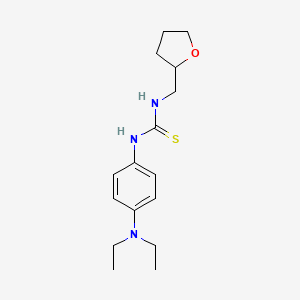 molecular formula C16H25N3OS B4126943 N-[4-(diethylamino)phenyl]-N'-(tetrahydro-2-furanylmethyl)thiourea 