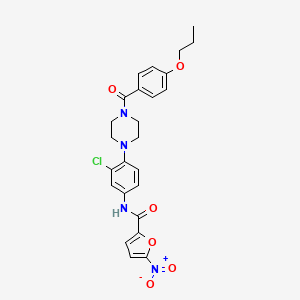 N-{3-chloro-4-[4-(4-propoxybenzoyl)-1-piperazinyl]phenyl}-5-nitro-2-furamide