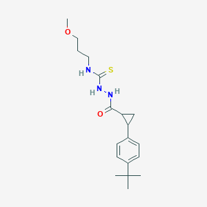 2-{[2-(4-tert-butylphenyl)cyclopropyl]carbonyl}-N-(3-methoxypropyl)hydrazinecarbothioamide