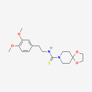 N-[2-(3,4-dimethoxyphenyl)ethyl]-1,4-dioxa-8-azaspiro[4.5]decane-8-carbothioamide