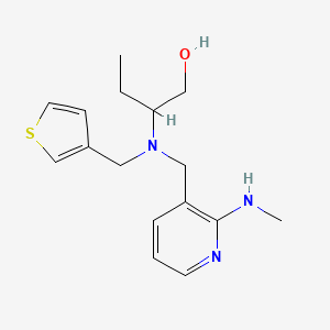 molecular formula C16H23N3OS B4126971 2-[{[2-(methylamino)pyridin-3-yl]methyl}(3-thienylmethyl)amino]butan-1-ol 