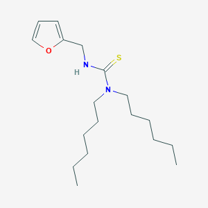 molecular formula C18H32N2OS B4126978 3-(Furan-2-ylmethyl)-1,1-dihexylthiourea 