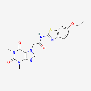 2-(1,3-dimethyl-2,6-dioxo-1,2,3,6-tetrahydro-7H-purin-7-yl)-N-(6-ethoxy-1,3-benzothiazol-2-yl)acetamide