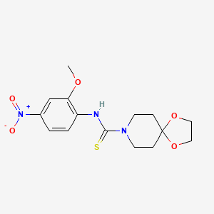 N-(2-methoxy-4-nitrophenyl)-1,4-dioxa-8-azaspiro[4.5]decane-8-carbothioamide