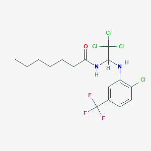 N-{2,2,2-trichloro-1-[2-chloro-5-(trifluoromethyl)anilino]ethyl}heptanamide