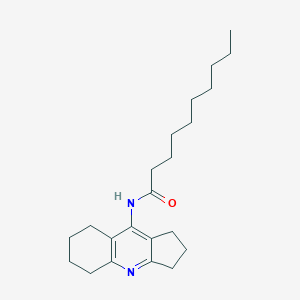 molecular formula C22H34N2O B412701 N-(2,3,5,6,7,8-hexahydro-1H-cyclopenta[b]quinolin-9-yl)decanamide 