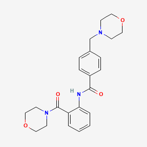 molecular formula C23H27N3O4 B4127019 N-[2-(4-morpholinylcarbonyl)phenyl]-4-(4-morpholinylmethyl)benzamide 