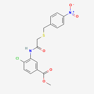 methyl 4-chloro-3-({[(4-nitrobenzyl)thio]acetyl}amino)benzoate