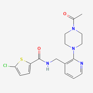 molecular formula C17H19ClN4O2S B4127039 N-{[2-(4-acetyl-1-piperazinyl)-3-pyridinyl]methyl}-5-chloro-2-thiophenecarboxamide 