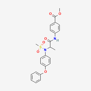 molecular formula C24H24N2O6S B4127058 methyl 4-{[N-(methylsulfonyl)-N-(4-phenoxyphenyl)alanyl]amino}benzoate 