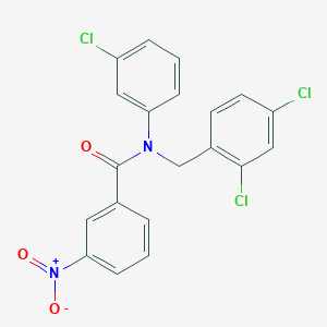 molecular formula C20H13Cl3N2O3 B412707 N-(3-chlorophenyl)-N-[(2,4-dichlorophenyl)methyl]-3-nitrobenzamide 