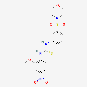 N-(2-methoxy-4-nitrophenyl)-N'-[3-(4-morpholinylsulfonyl)phenyl]thiourea