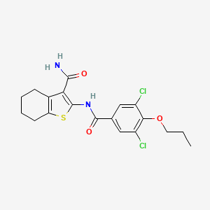 2-[(3,5-dichloro-4-propoxybenzoyl)amino]-4,5,6,7-tetrahydro-1-benzothiophene-3-carboxamide