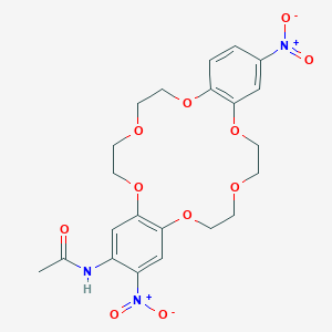 N-{3,13-bisnitro-6,7,9,10,17,18,20,21-octahydrodibenzo[b,k][1,4,7,10,13,16]hexaoxacyclooctadecin-2-yl}acetamide