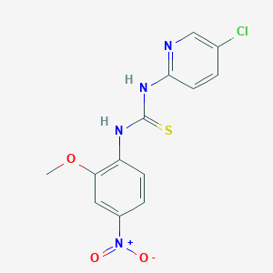 molecular formula C13H11ClN4O3S B4127094 1-(5-Chloropyridin-2-yl)-3-(2-methoxy-4-nitrophenyl)thiourea 