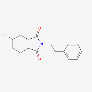 molecular formula C16H16ClNO2 B4127116 5-chloro-2-(2-phenylethyl)-3a,4,7,7a-tetrahydro-1H-isoindole-1,3(2H)-dione 