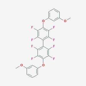 molecular formula C26H14F8O4 B412716 2,2',3,3',5,5',6,6'-Octafluoro-4,4'-bis(3-methoxyphenoxy)biphenyl 
