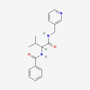 molecular formula C18H21N3O2 B4127160 N-{3-methyl-1-oxo-1-[(pyridin-3-ylmethyl)amino]butan-2-yl}benzamide 