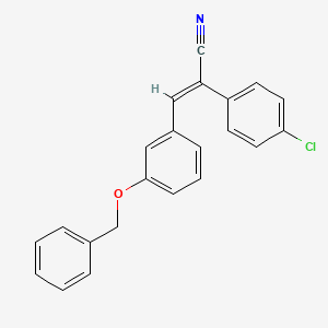 (2E)-3-[3-(benzyloxy)phenyl]-2-(4-chlorophenyl)prop-2-enenitrile