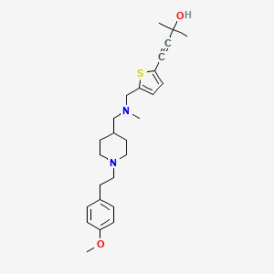 4-(5-{[({1-[2-(4-methoxyphenyl)ethyl]-4-piperidinyl}methyl)(methyl)amino]methyl}-2-thienyl)-2-methyl-3-butyn-2-ol