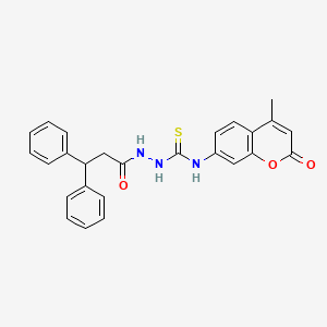 molecular formula C26H23N3O3S B4127216 2-(3,3-diphenylpropanoyl)-N-(4-methyl-2-oxo-2H-chromen-7-yl)hydrazinecarbothioamide 