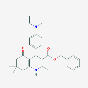 Benzyl 4-[4-(diethylamino)phenyl]-2,7,7-trimethyl-5-oxo-1,4,5,6,7,8-hexahydroquinoline-3-carboxylate