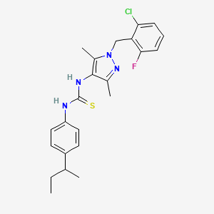 1-[4-(butan-2-yl)phenyl]-3-[1-(2-chloro-6-fluorobenzyl)-3,5-dimethyl-1H-pyrazol-4-yl]thiourea