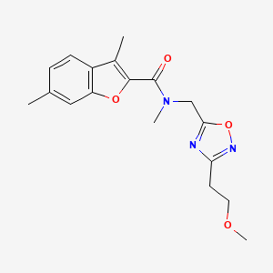 N-{[3-(2-methoxyethyl)-1,2,4-oxadiazol-5-yl]methyl}-N,3,6-trimethyl-1-benzofuran-2-carboxamide